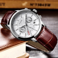 LIGE Mens Watches Top Brand Leather Chronograph Waterproof Sport Automatic Date Quartz Watch For Men Relogio Masculino